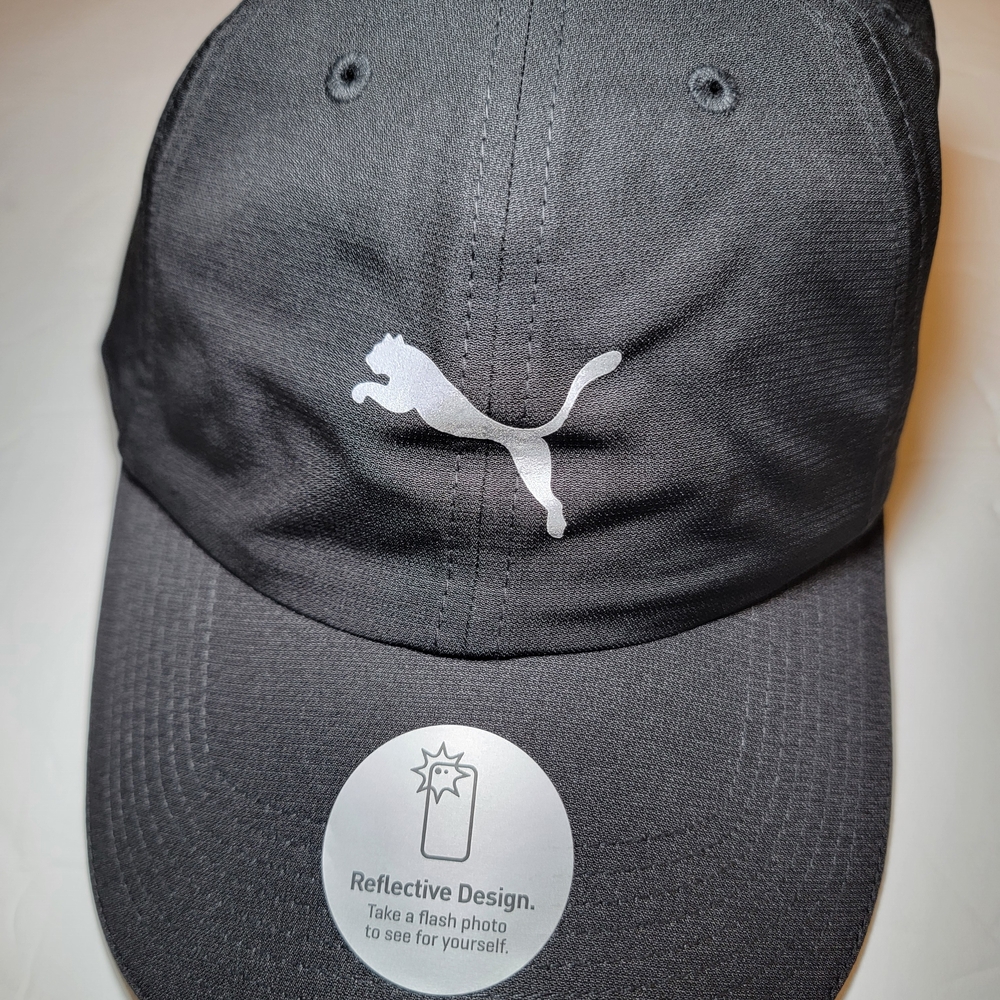 Puma Charcoal Cap with Reflective Emblem